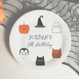 Assiettes En Carton Halloween Friends mignonne Modern Boy Fête d'anniv