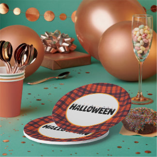 Assiettes En Carton Halloween Ghost Candle Lettering
