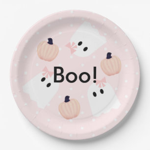 Assiettes En Carton Halloween Ghost GIrl & Citrouille Anniversaire Pap