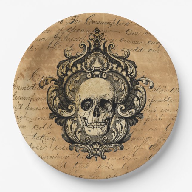 Assiettes En Carton Halloween gothique victorienne (Devant)