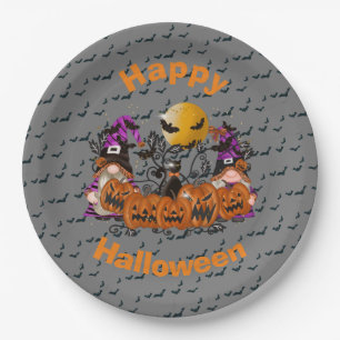 Assiettes En Carton Halloween Grey Gray Gnome tendance