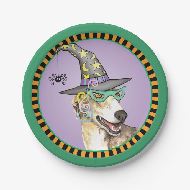 Assiettes En Carton Halloween Greyhound (Devant)