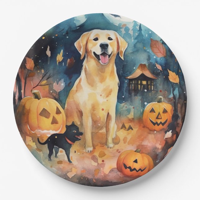 Assiettes En Carton Halloween Lappund Finlandais Avec Citrouilles Effr (Devant)