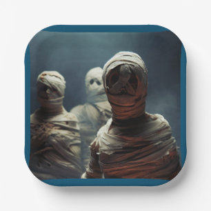 Assiettes En Carton Halloween - Mummies 2