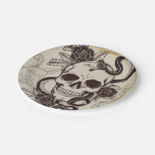 Assiettes En Carton Halloween ou lieu mariage définition crâne jetable