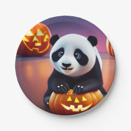 Assiettes En Carton halloween panda