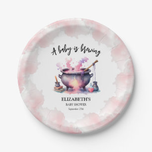 Assiettes En Carton Halloween Pink Baby brasse le Baby shower
