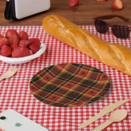 Assiettes En Carton Halloween Plaid Collection, Plaques de papier 7"