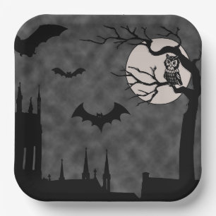 ASSIETTES EN CARTON HALLOWEEN PLAQUES DE PAPIER ÉFFRAYANTES