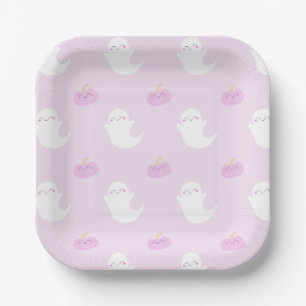 Assiettes En Carton Halloween rose mignon