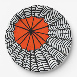 Assiettes En Carton Halloween Spider Web