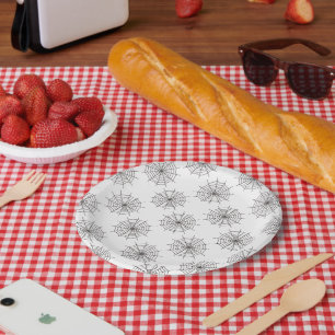 Assiettes En Carton Halloween, Spider Web, Tricoter Ou Traiter, Boo