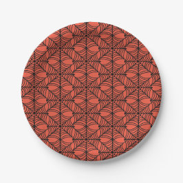 Assiettes En Carton Halloween Spider Webs sur Orange