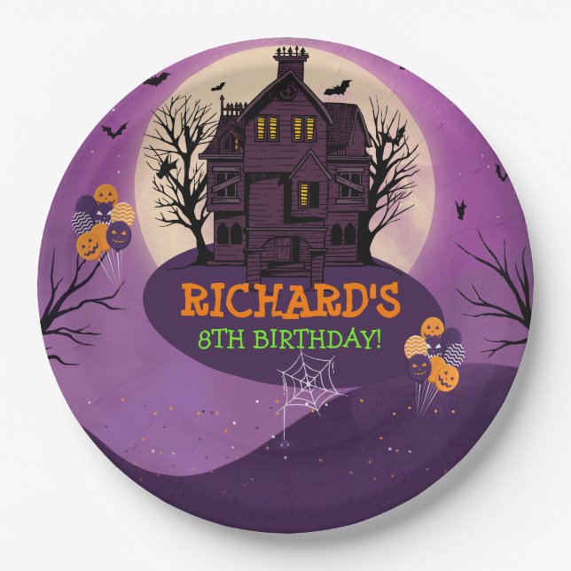 Assiettes En Carton Halloween Theme Anniversaire de enfant Party (Devant)