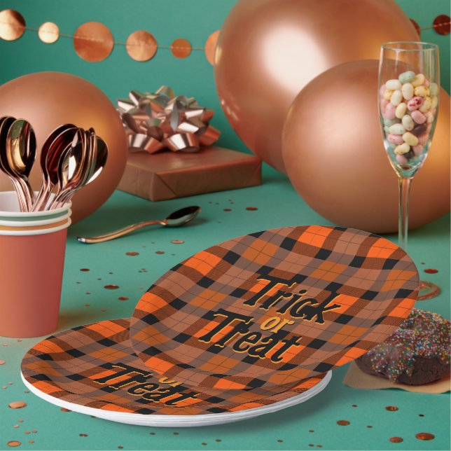 Assiettes En Carton Halloween utilisé (Multi)