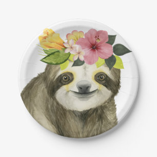 Assiettes En Carton Halo tropical   Sweet Sloth
