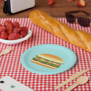 Assiettes En Carton Hamburger