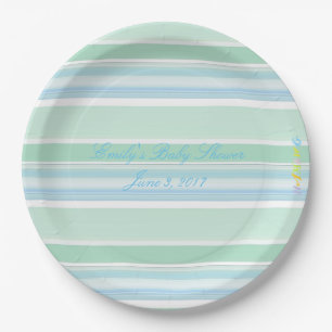 Assiettes En Carton HAMbWG - Papier - Monnaie et Bébé Bleu