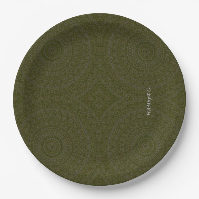 Assiettes En Carton HAMbyWG - Plaque papier 7 ou 9" - Moss (Devant)