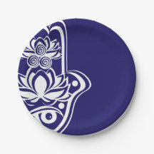 Hamsa bleu et blanc