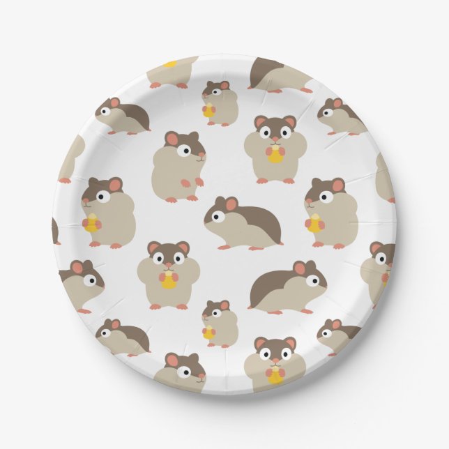 Assiettes En Carton Hamsters (Devant)