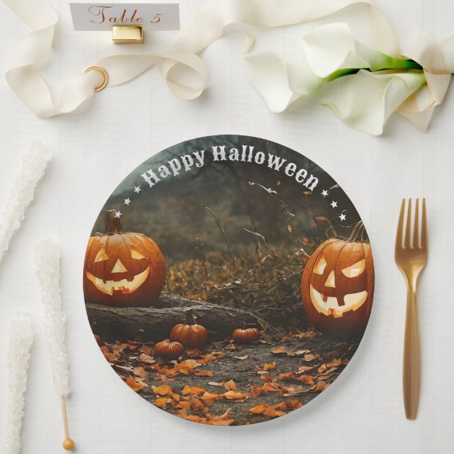 Assiettes En Carton Happy Halloween Night Collection (Mariage)
