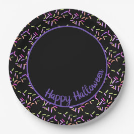 Assiettes En Carton Happy Halloween Sprinkles personnalisable