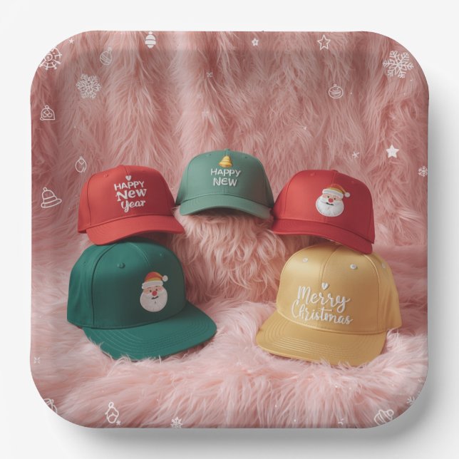 Assiettes En Carton Happy Hats (Recto)