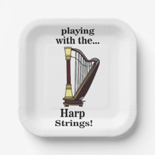 Assiettes En Carton Harpe Musical Instrument Harp