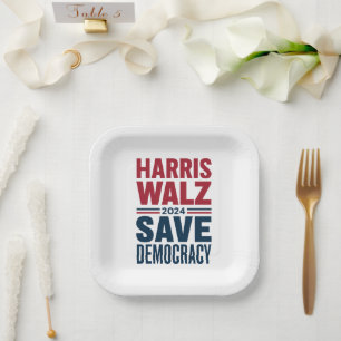 Assiettes En Carton Harris Walz Sauver la démocratie