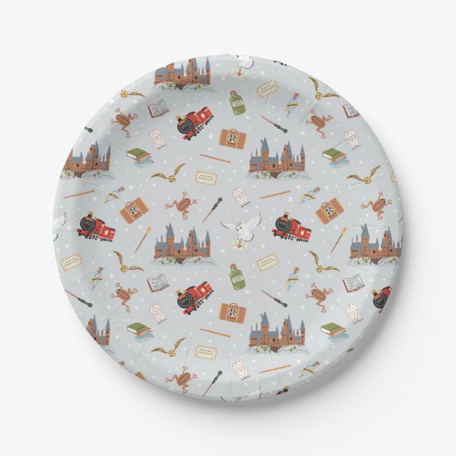 Assiettes En Carton Harry Potter | Baby shower Motif Hogwarts (Devant)
