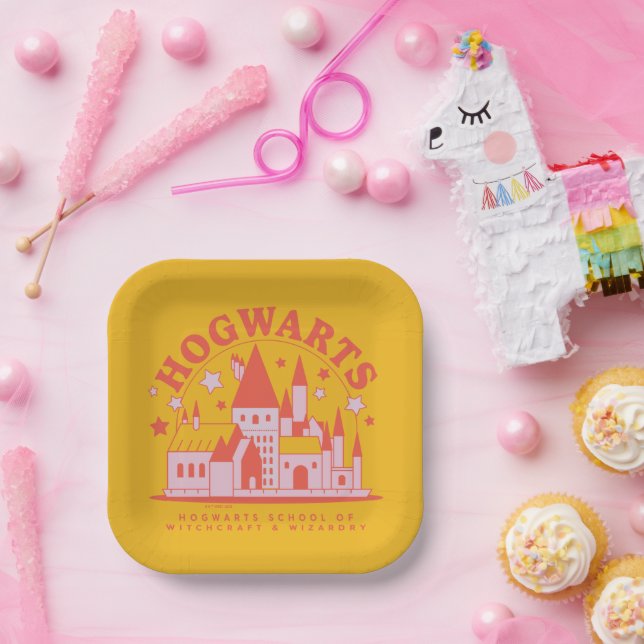 Assiettes En Carton HARRY POTTER™ | Cute HOGWARTS™ School (Fête)