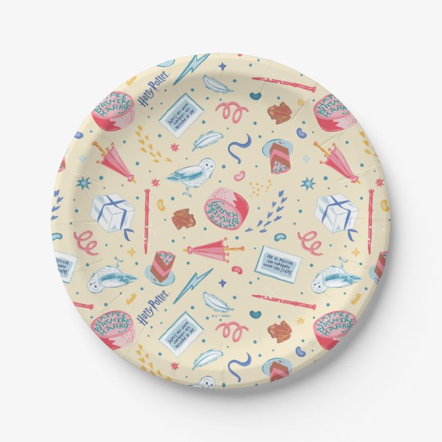 Assiettes En Carton HARRY POTTER™ Motif de fête d'anniversaire (Devant)