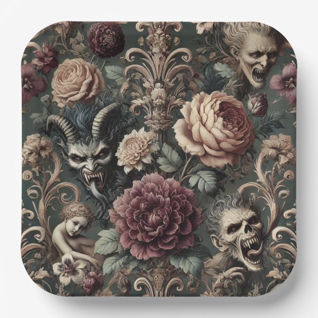 Assiettes En Carton Haunted Harmonics – Gothic Victorian  (Recto)