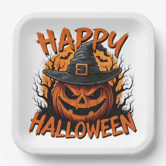 Assiettes En Carton Haunted Harvest Shadows (Recto)