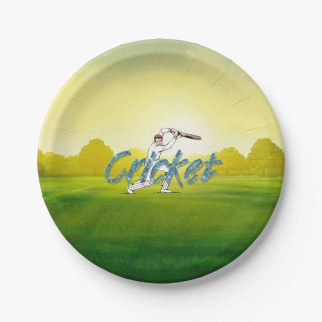 Assiettes En Carton HAUT Cricket (Devant)