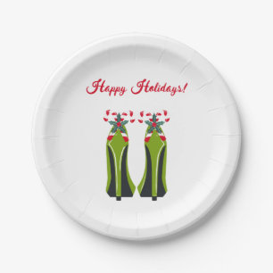 Assiettes En Carton Haut talons verts avec Sucres de canne