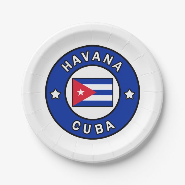 Assiettes En Carton Havane Cuba (Devant)