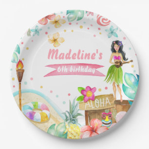 Assiettes En Carton Hawaiian Luau Anniversaire Tropical Pool Party Pas