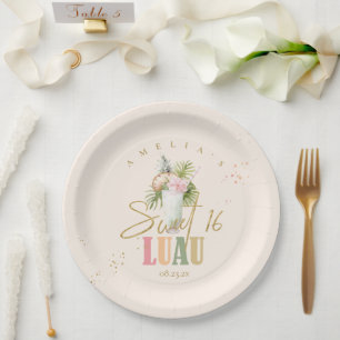 Assiettes En Carton Hawaiian Luau Sweet sixteen Mocktail ID1092