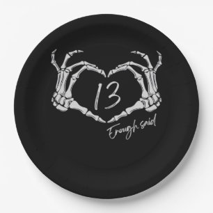 Assiettes En Carton Heart Skeleton Main Classic
