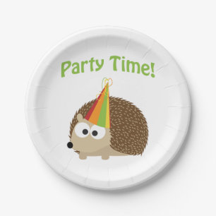 Assiettes En Carton Hedgehog de temps de fête