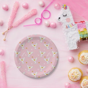 Assiettes En Carton Hedwig Pink Motif Solstice