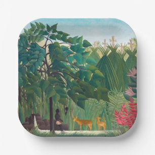Assiettes En Carton Henri Rousseau - La cascade
