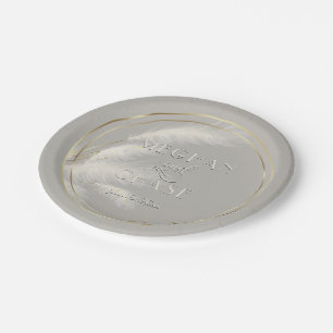 Assiettes En Carton Herbe Chic Pampas