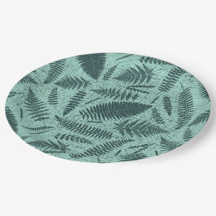 Assiettes En Carton Herbes sauvages et fougères
