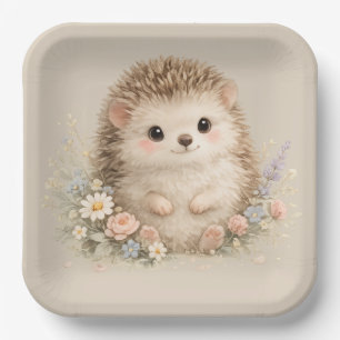 Assiettes En Carton Hérisson Adorable Jardin Européen