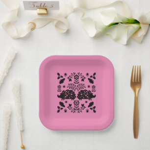 Assiettes En Carton Hérisson Art populaire
