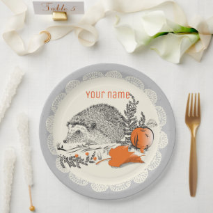 Assiettes En Carton Hérisson graphique