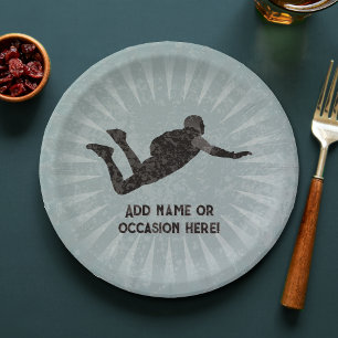 Assiettes En Carton héros d'action Skydiver - acier robuste look propr